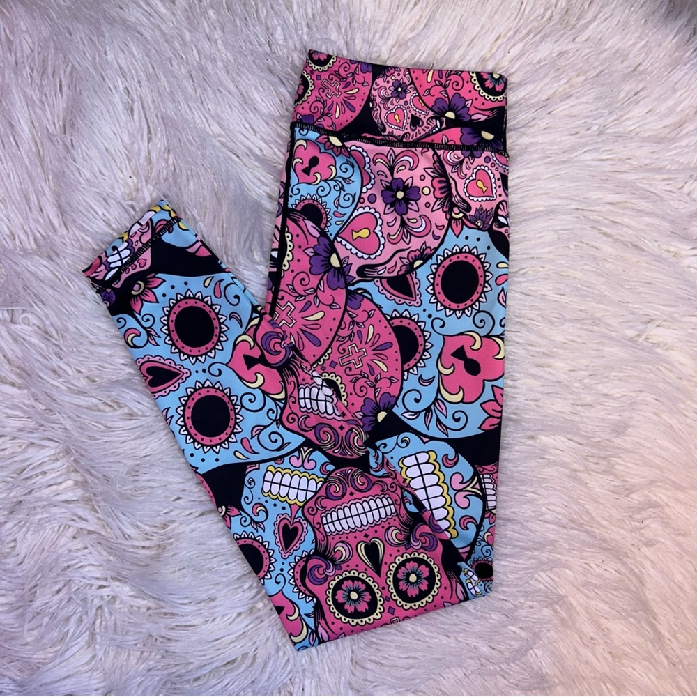 CVG - Pink Sugar Skull Full Length Leggings